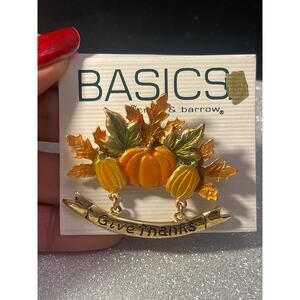Croft & Barrow Thanksgiving Brooch lapel” Give Thanks” lapel pin B#8